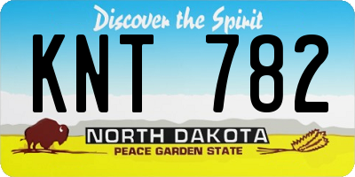 ND license plate KNT782