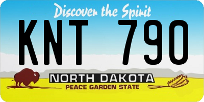 ND license plate KNT790