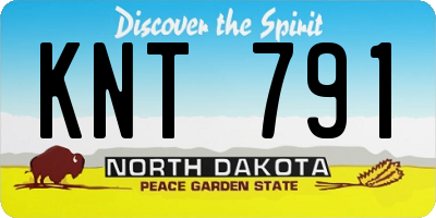 ND license plate KNT791