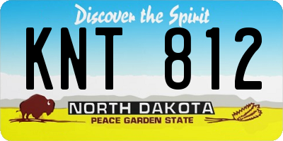 ND license plate KNT812