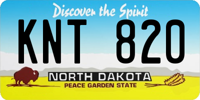 ND license plate KNT820