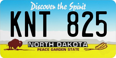ND license plate KNT825