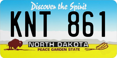 ND license plate KNT861