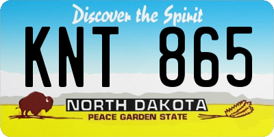ND license plate KNT865