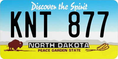 ND license plate KNT877