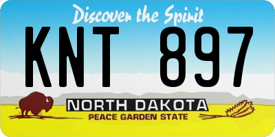 ND license plate KNT897