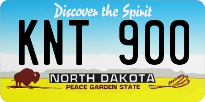 ND license plate KNT900