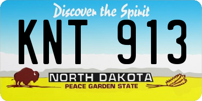 ND license plate KNT913