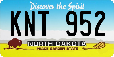 ND license plate KNT952