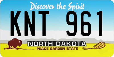 ND license plate KNT961