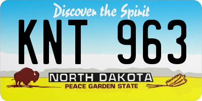 ND license plate KNT963