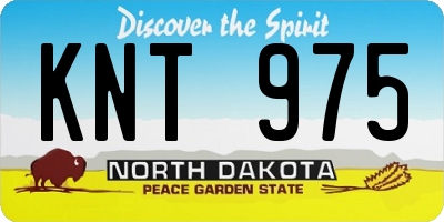 ND license plate KNT975
