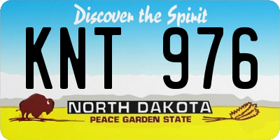 ND license plate KNT976