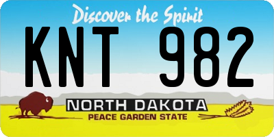 ND license plate KNT982