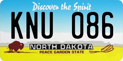 ND license plate KNU086