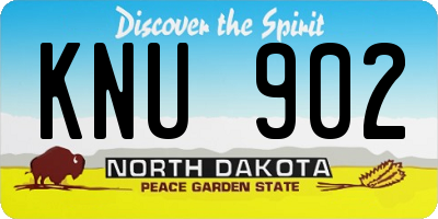 ND license plate KNU902
