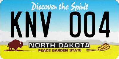 ND license plate KNV004