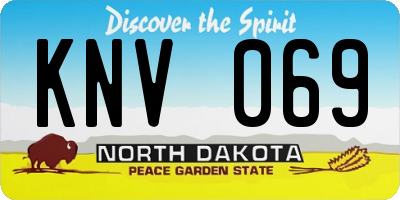 ND license plate KNV069