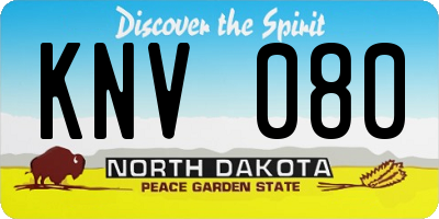 ND license plate KNV080