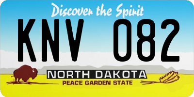ND license plate KNV082