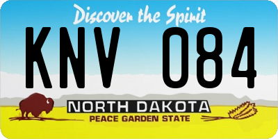 ND license plate KNV084