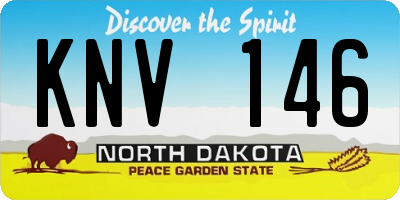 ND license plate KNV146