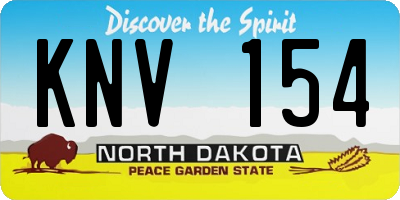 ND license plate KNV154