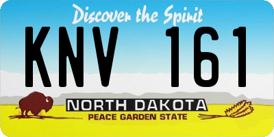 ND license plate KNV161