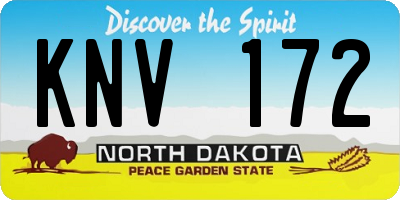 ND license plate KNV172