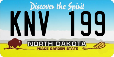 ND license plate KNV199