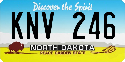 ND license plate KNV246