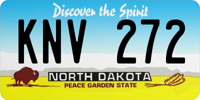 ND license plate KNV272