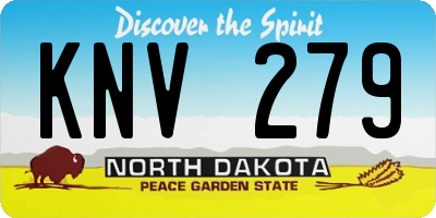 ND license plate KNV279