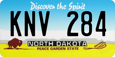 ND license plate KNV284
