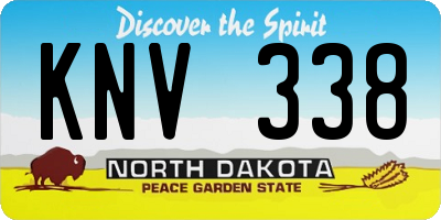 ND license plate KNV338