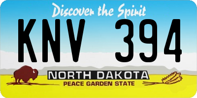 ND license plate KNV394