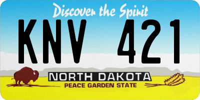 ND license plate KNV421