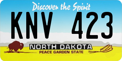 ND license plate KNV423