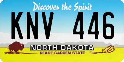 ND license plate KNV446