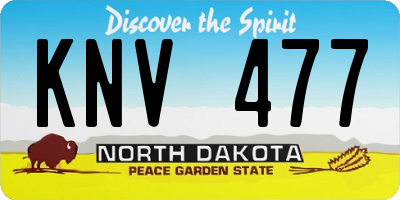 ND license plate KNV477