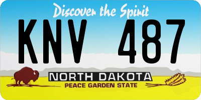 ND license plate KNV487
