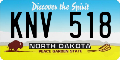 ND license plate KNV518