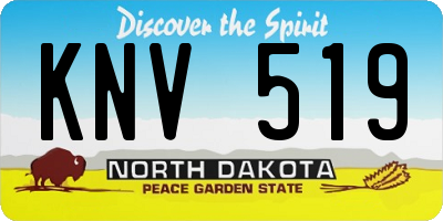 ND license plate KNV519