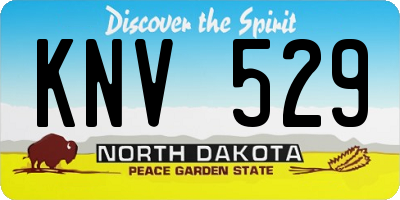 ND license plate KNV529