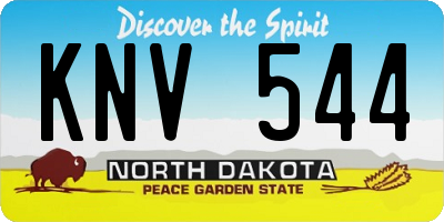 ND license plate KNV544