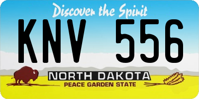 ND license plate KNV556