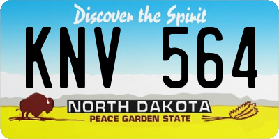 ND license plate KNV564