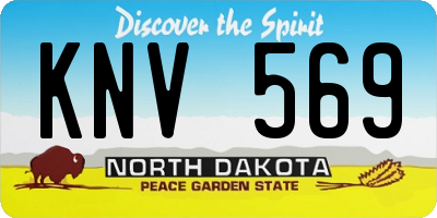 ND license plate KNV569