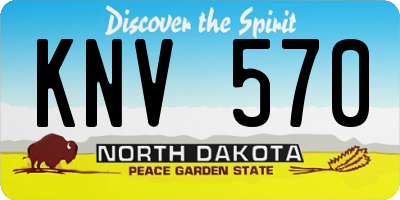 ND license plate KNV570