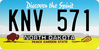 ND license plate KNV571